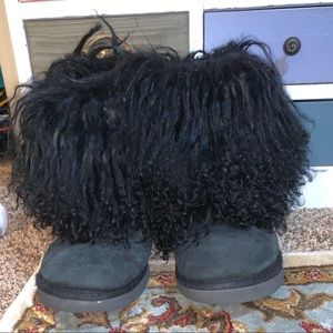 Black Mongolian Ugg Boots